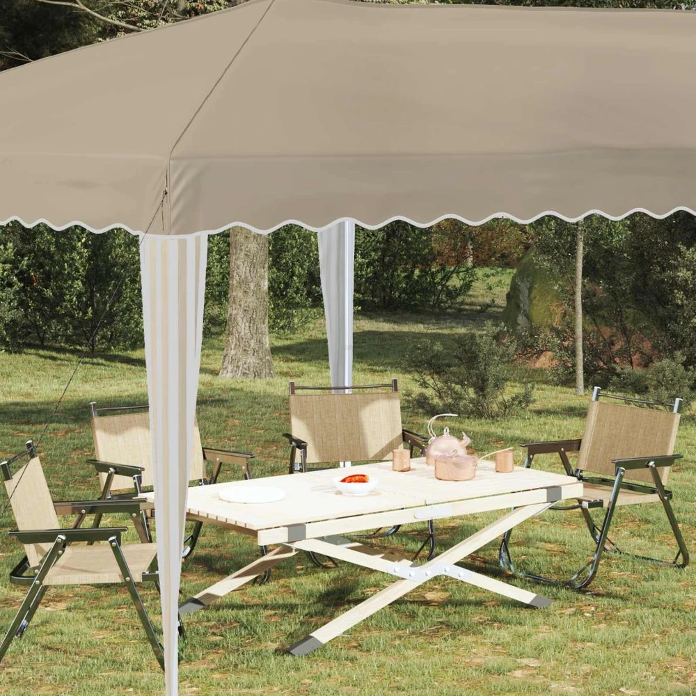 Pop-up šventinis palapinė 575 x 290 x 245 cm Kreminė