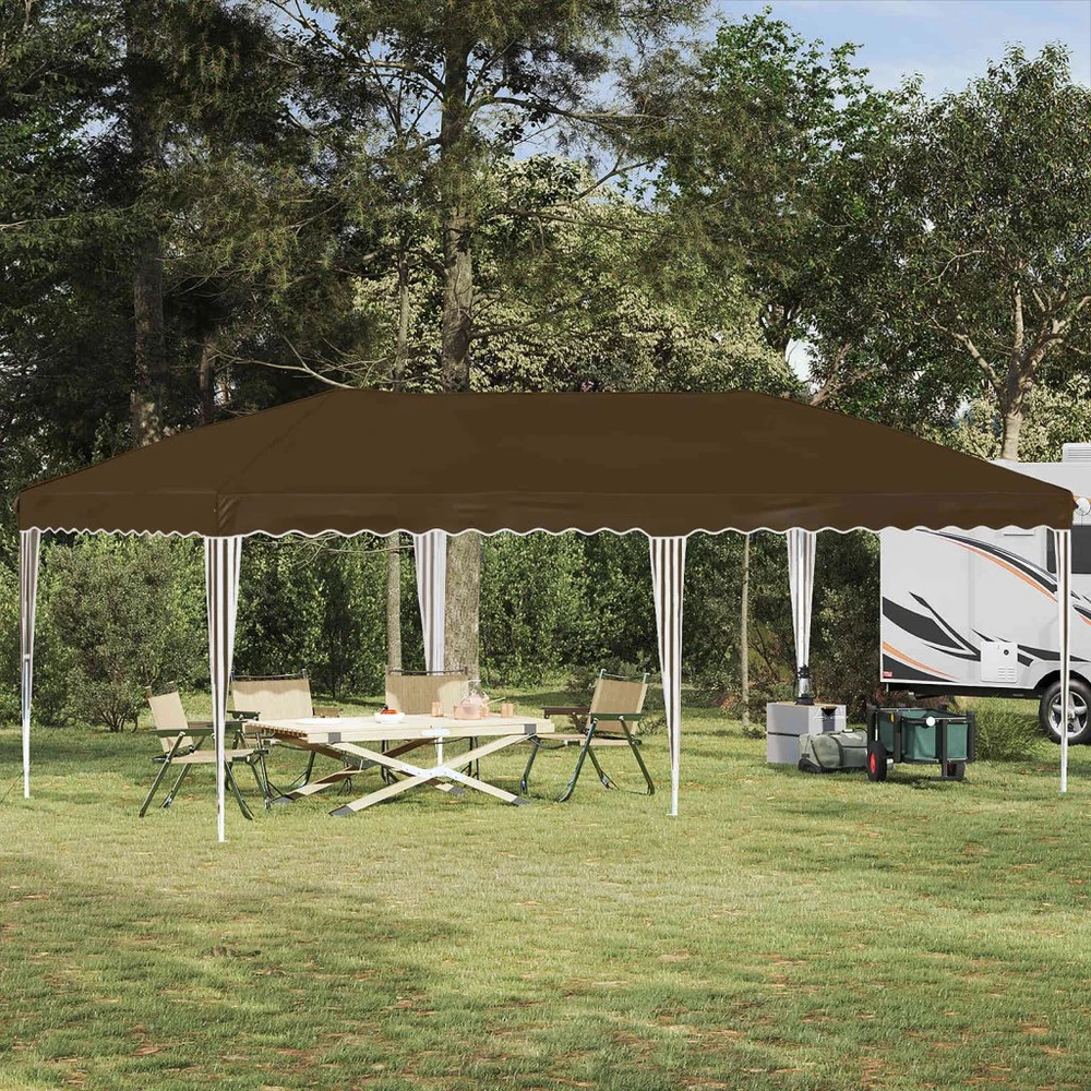 Pop-up šventinis palapinė 575 x 290 x 245 cm Taupe