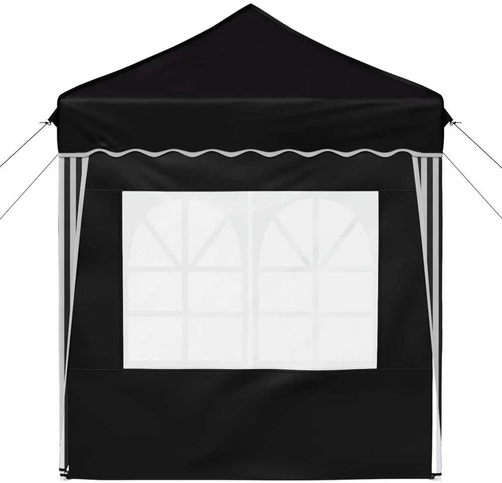 Pop-up šventinis palapinė 195 x 195 x 245 cm Juoda