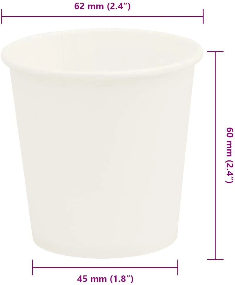 Popieriniai kavos puodeliai 1000 vnt 4oz 100ml Baltas