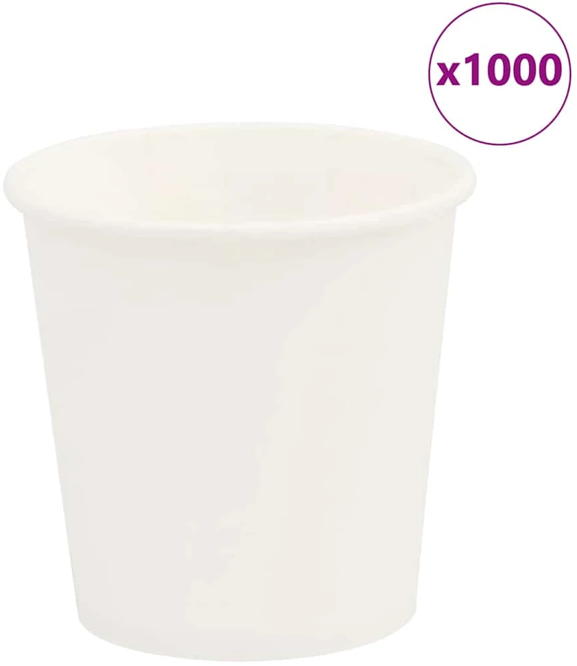 Popieriniai kavos puodeliai 1000 vnt 4oz 100ml Baltas