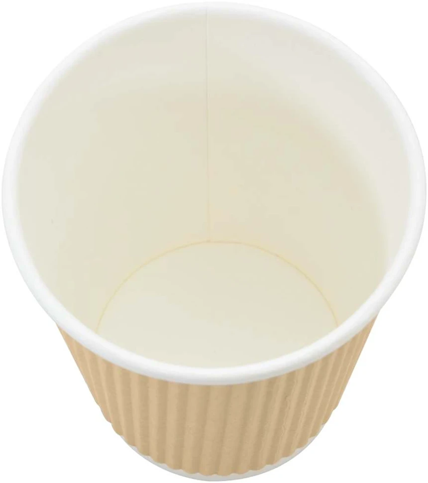 Popieriniai kavos puodeliai 500 vnt 8oz 200ml Ruda