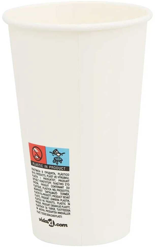 popieriniai kavos puodeliai su dangteliais 1000 vnt 16oz 400 ml