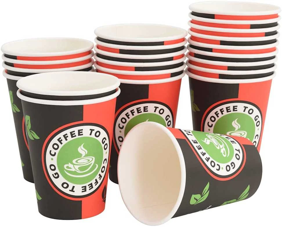popieriniai kavos puodeliai su dangteliais 1000 vnt 4oz 100ml