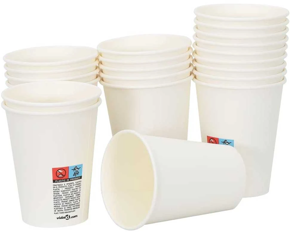 popieriniai kavos puodeliai su dangteliais 1000 vnt 12oz 300ml