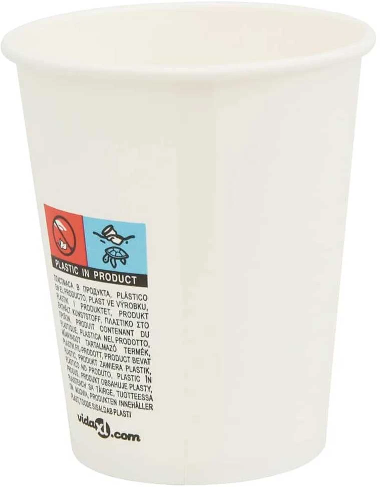 popieriniai kavos puodeliai su dangteliais 1000 vnt 8oz 200ml