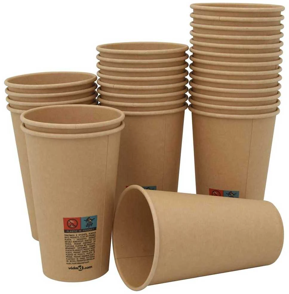 popieriniai kavos puodeliai su dangteliais 1000 vnt 16oz 400 ml
