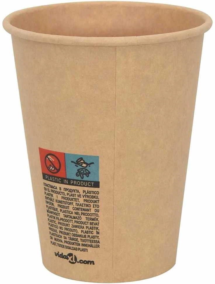 popieriniai kavos puodeliai su dangteliais 1000 vnt 12oz 300ml