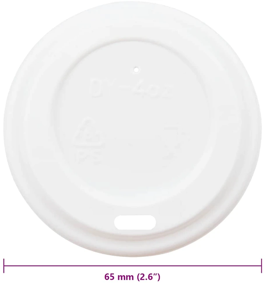 Popieriniai kavos puodelių dangteliai, Ø60mm, 4oz, 1000vnt.