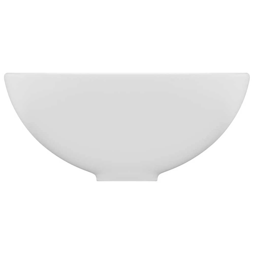 Prabangus praustuvas, matinis baltas, 32,5x14cm, keramika