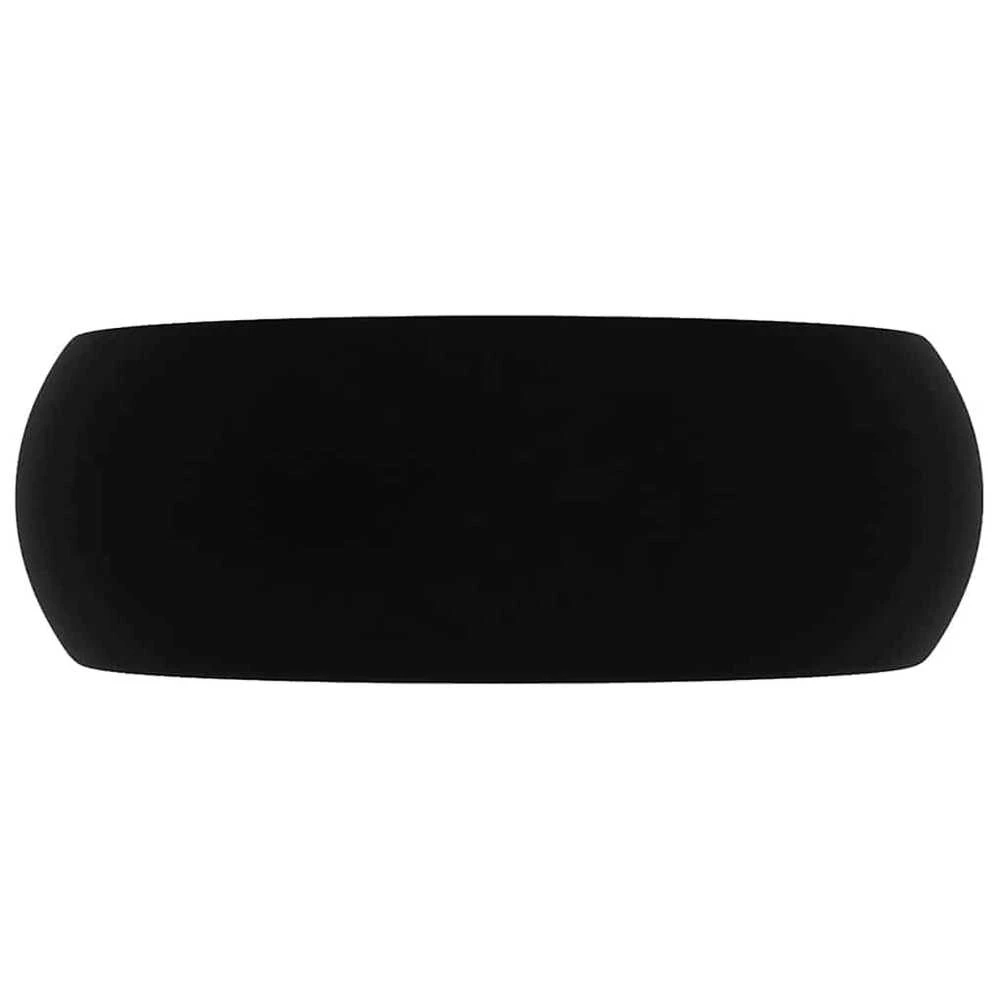 Prabangus praustuvas, matinis juodas, 40x15cm, keramika