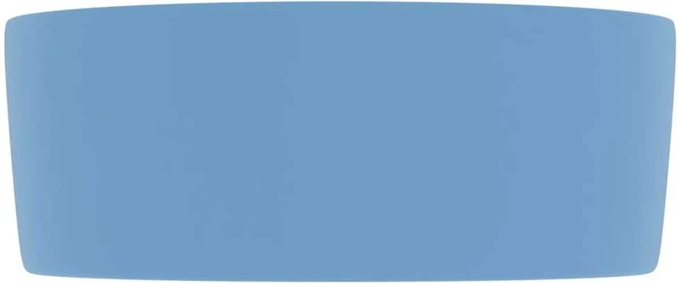 Prabangus praustuvas, matinis mėlynas, 40x15cm, keramika