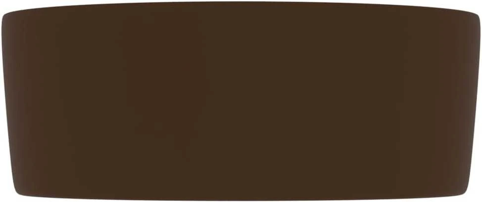 Prabangus praustuvas, matinis rudas, 40x15cm, keramika
