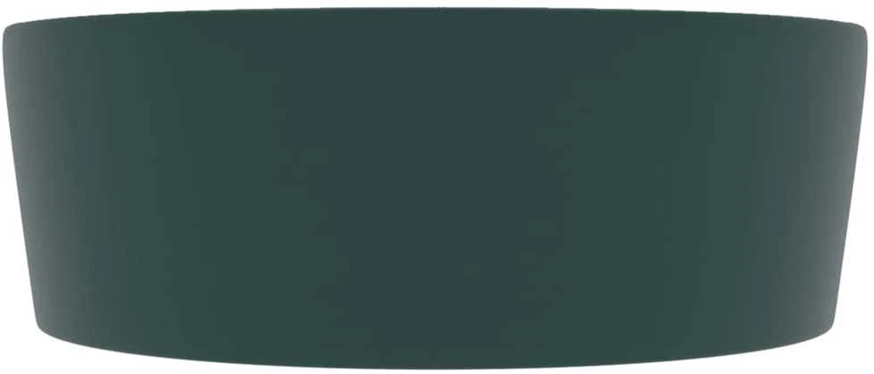 Prabangus praustuvas, matinis žalias, 36x13cm, keramika