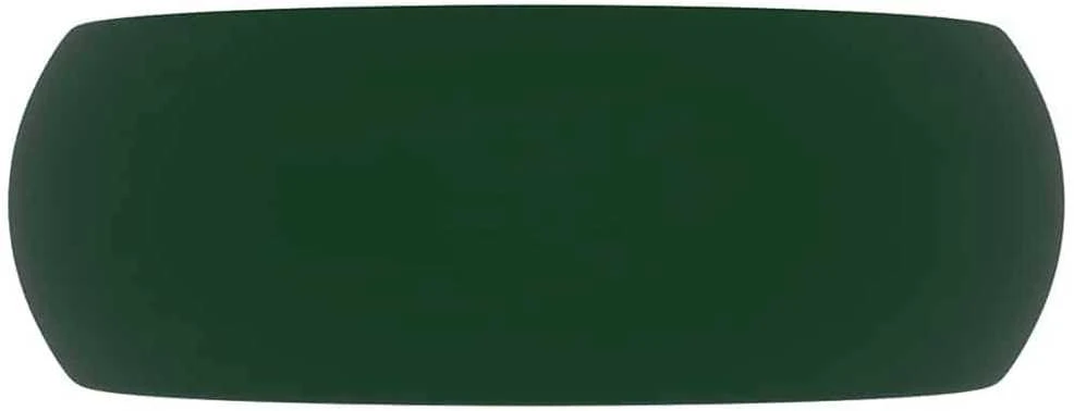 Prabangus praustuvas, matinis žalias, 40x15cm, keramika