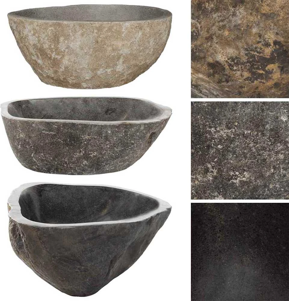 Praustuvas, (37-46)x(29-36)cm, upės akmuo, ovalo formos