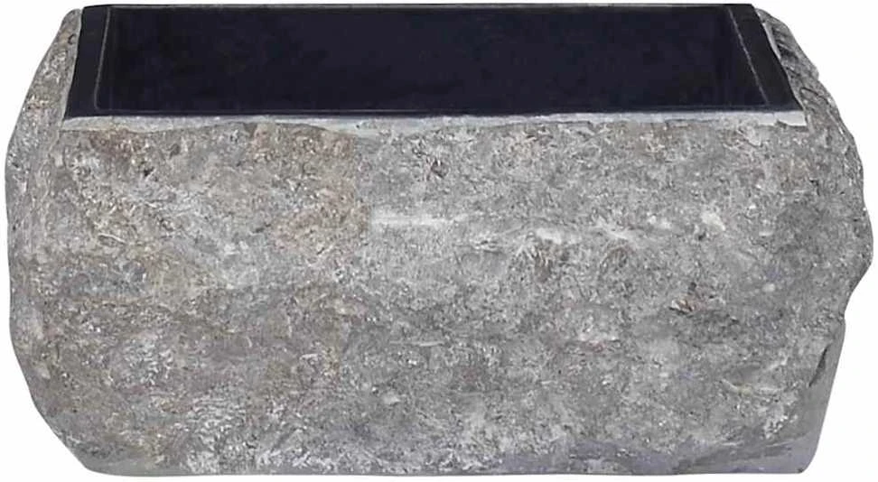 Praustuvas, juodos spalvos, 30x30x13cm, marmuras