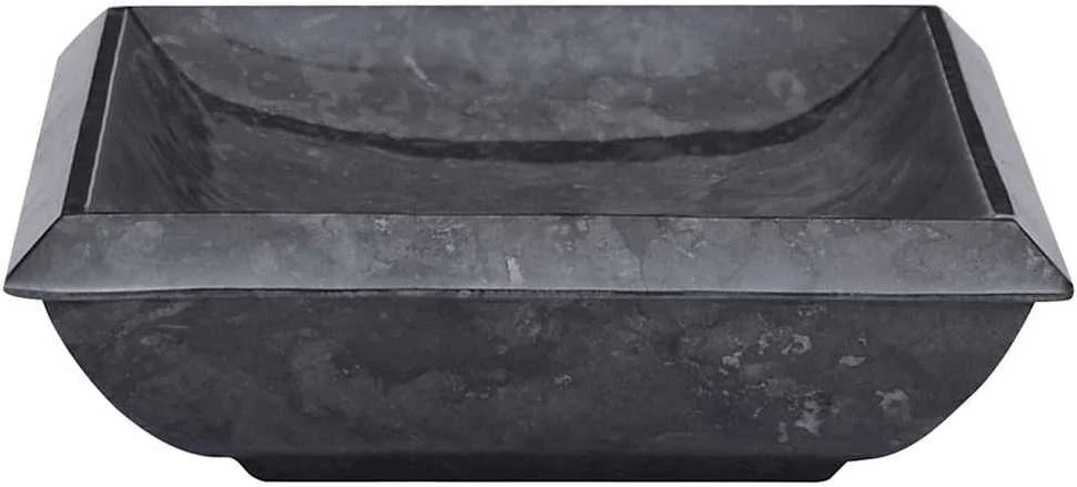 Praustuvas, juodos spalvos, 50x35x10cm, marmuras