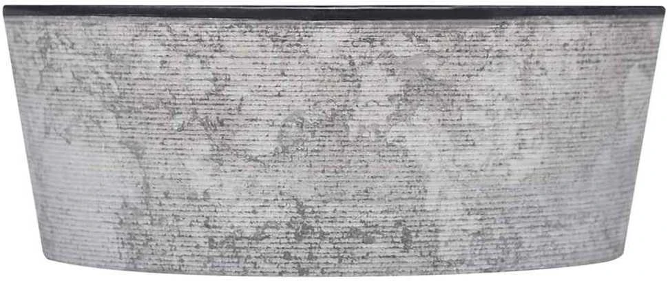 Praustuvas, juodos spalvos, skersmuo 40x15cm, marmuras