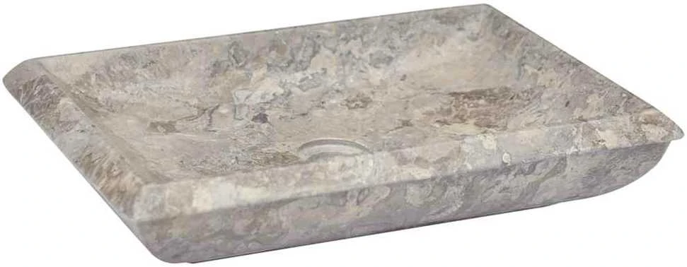 Praustuvas, pilkos spalvos, 50x35x10cm, marmuras