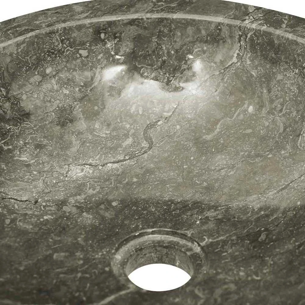 Praustuvas, pilkos spalvos, skersmuo 40x12cm, marmuras