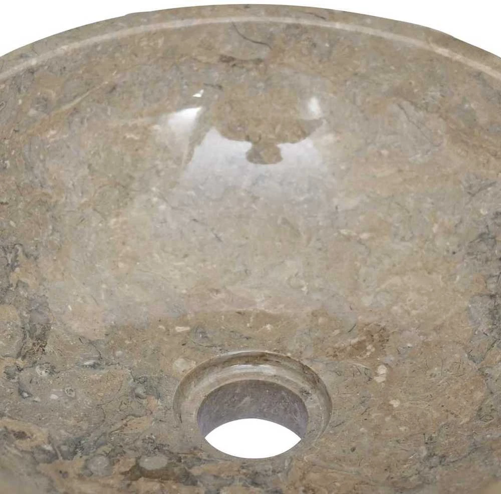 Praustuvas, pilkos spalvos, skersmuo 40x12cm, marmuras