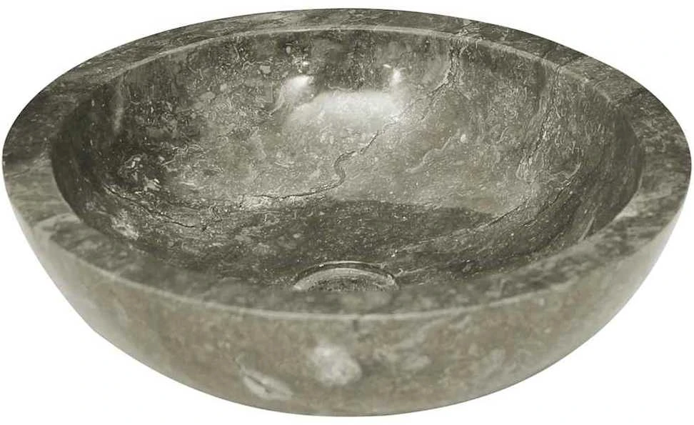 Praustuvas, pilkos spalvos, skersmuo 40x12cm, marmuras