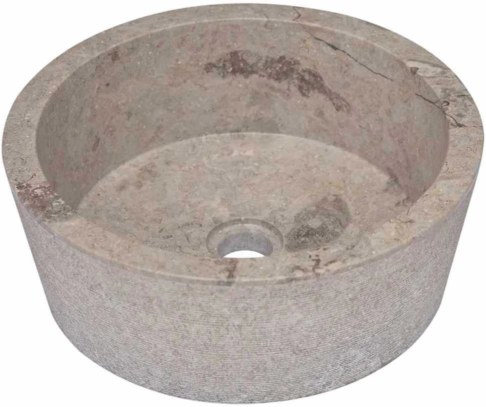 Praustuvas, pilkos spalvos, skersmuo 40x15cm, marmuras