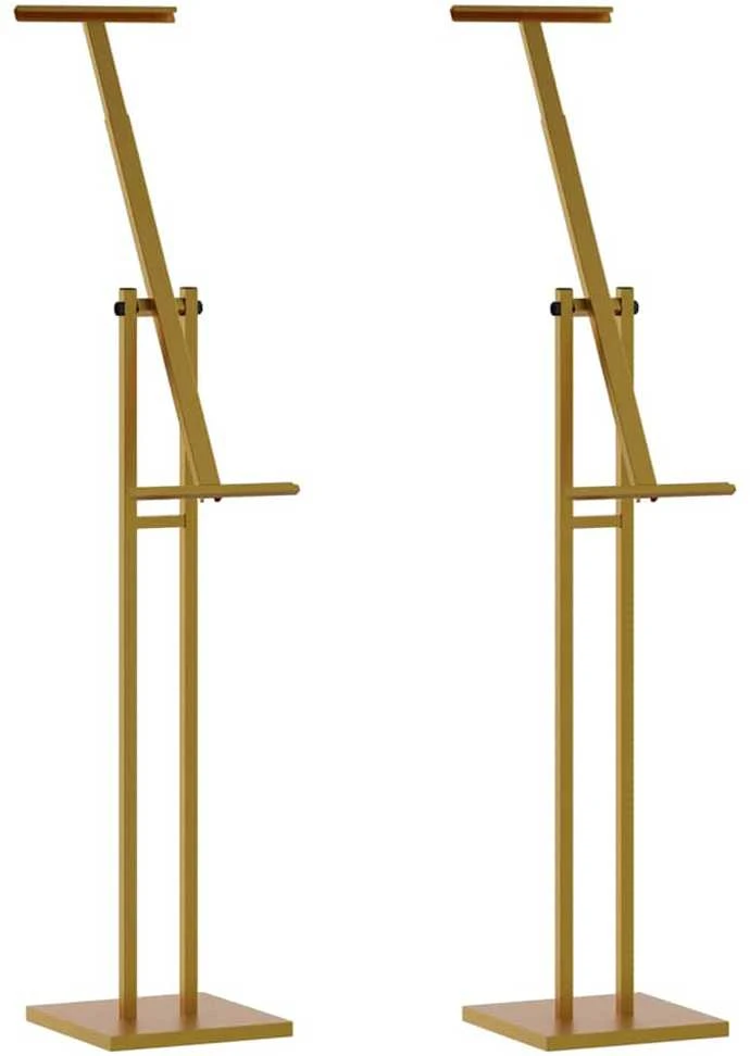 Prekybos parodos stendai 2 pcs Auksinė 26,5 x 26,5 x 150 cm