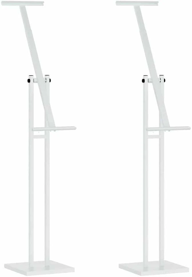 Prekybos parodos stendai 2 vnt. Baltas 26,5 x 26,5 x 150 cm