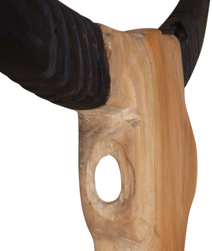 Prie sienos montuojama buliaus galva, 69x6x60cm, tikmedis