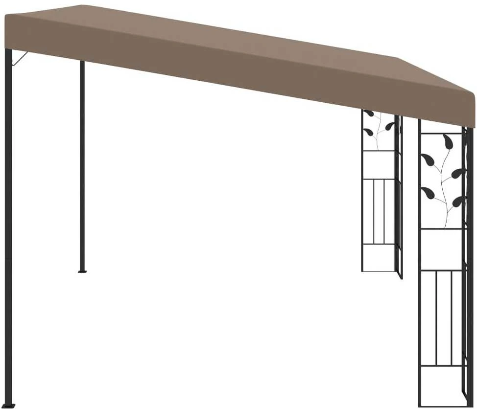 Prie sienos montuojama pavėsinė, taupe spalvos, 4x3x2,5m