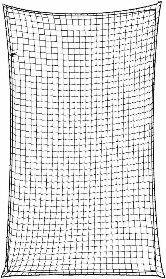 Priekabos tinklas su elastine virve, juodas, 2,1x1,25m, PP