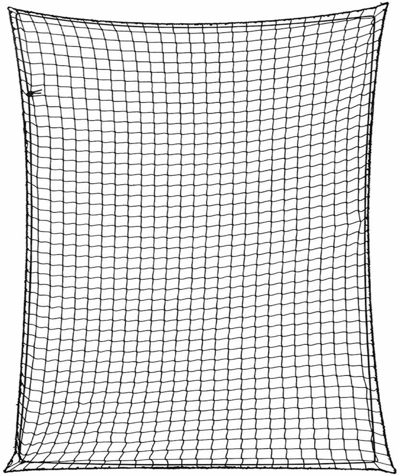 Priekabos tinklas su elastine virve, juodas, 3x2,5m, PP