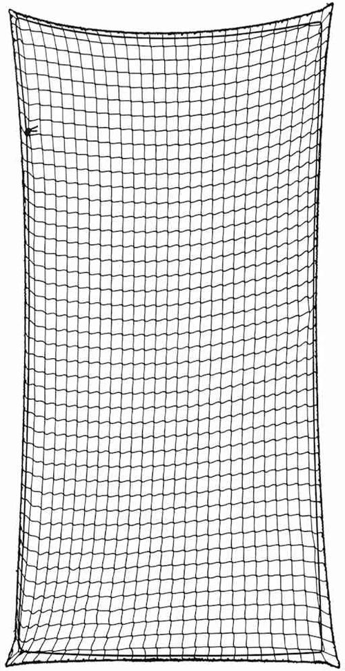 Priekabos tinklas su elastine virve, juodas, 6x3m, PP