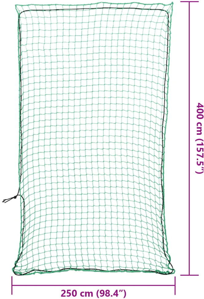 Priekabos tinklas su elastine virve, žalias, 4x2,5m, PP