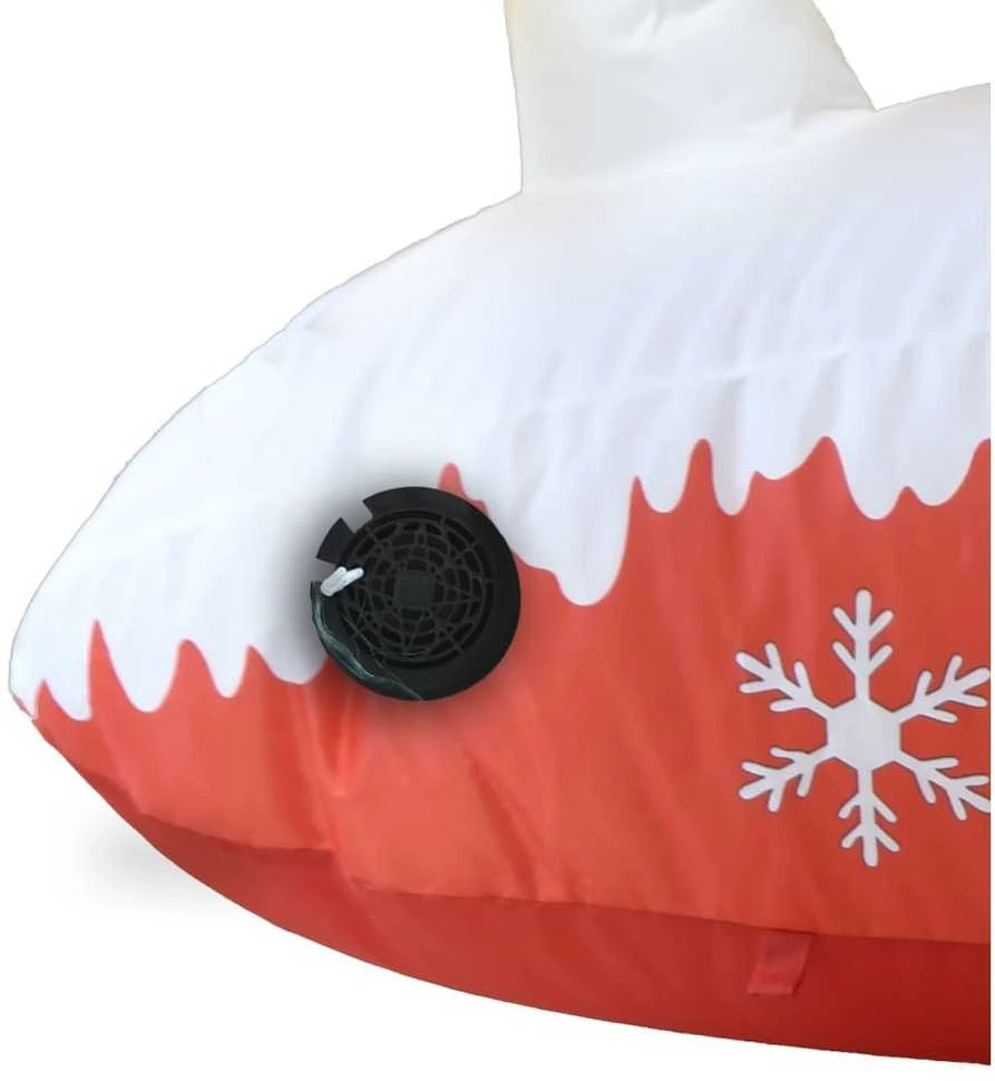 Pripučiama LED dekoracija Kalėdų Senelis ir elniai, 145cm