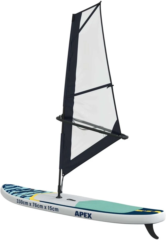 Pripučiamas SUP lenta su burės APEX 330 x 76 x 15 cm Mėlyna