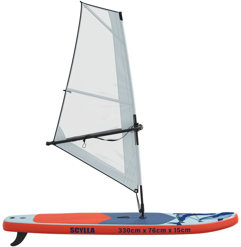Pripučiamas SUP lenta su burės SCYLLA 330 x 76 x 15 cm Mėlyna
