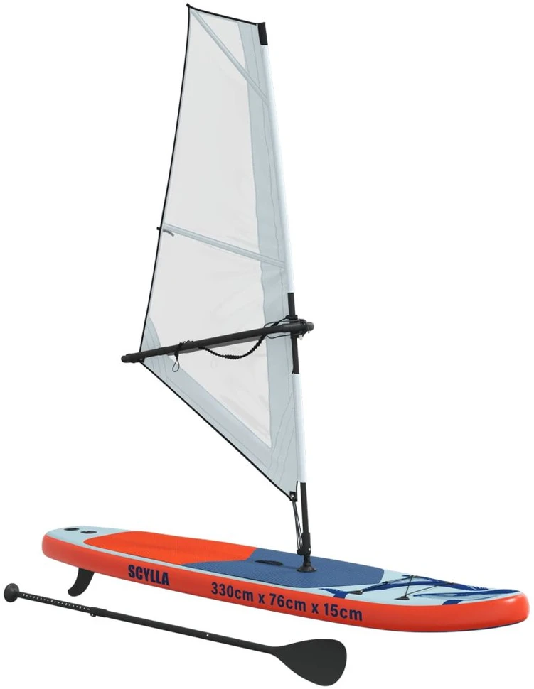 Pripučiamas SUP lenta su burės SCYLLA 330 x 76 x 15 cm Mėlyna