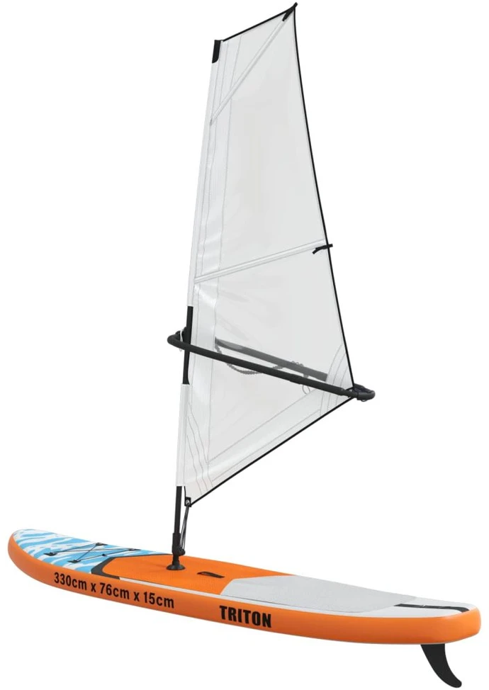 Pripučiamas SUP lenta su burės TRITON 330 x 76 x 15 cm Mėlyna