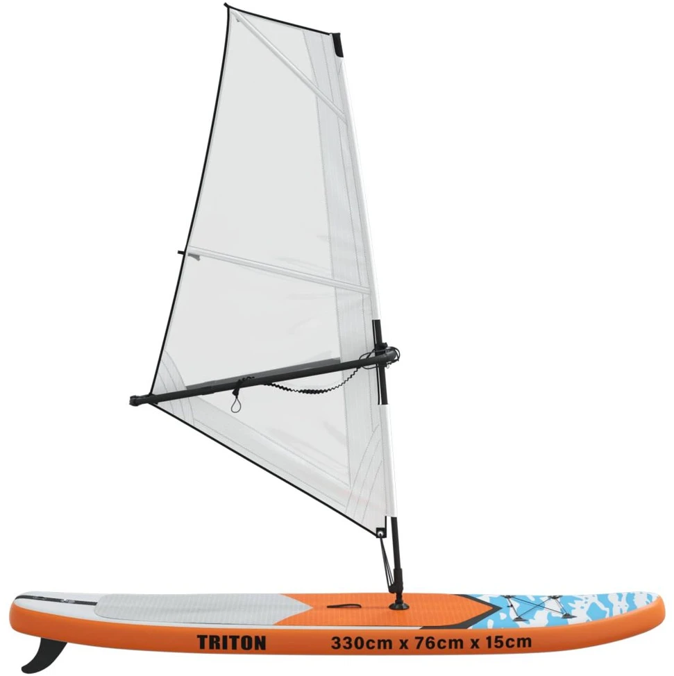 Pripučiamas SUP lenta su burės TRITON 330 x 76 x 15 cm Mėlyna