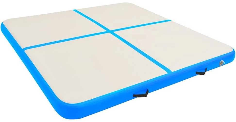 Pripučiamas gimnastikos kilimėlis, mėlynas, 200x200x15cm, PVC