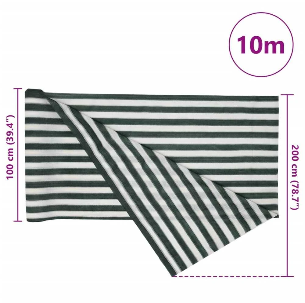 Privatumo suteikiantis tinklelis, žalias/baltas, 2x10m, HDPE