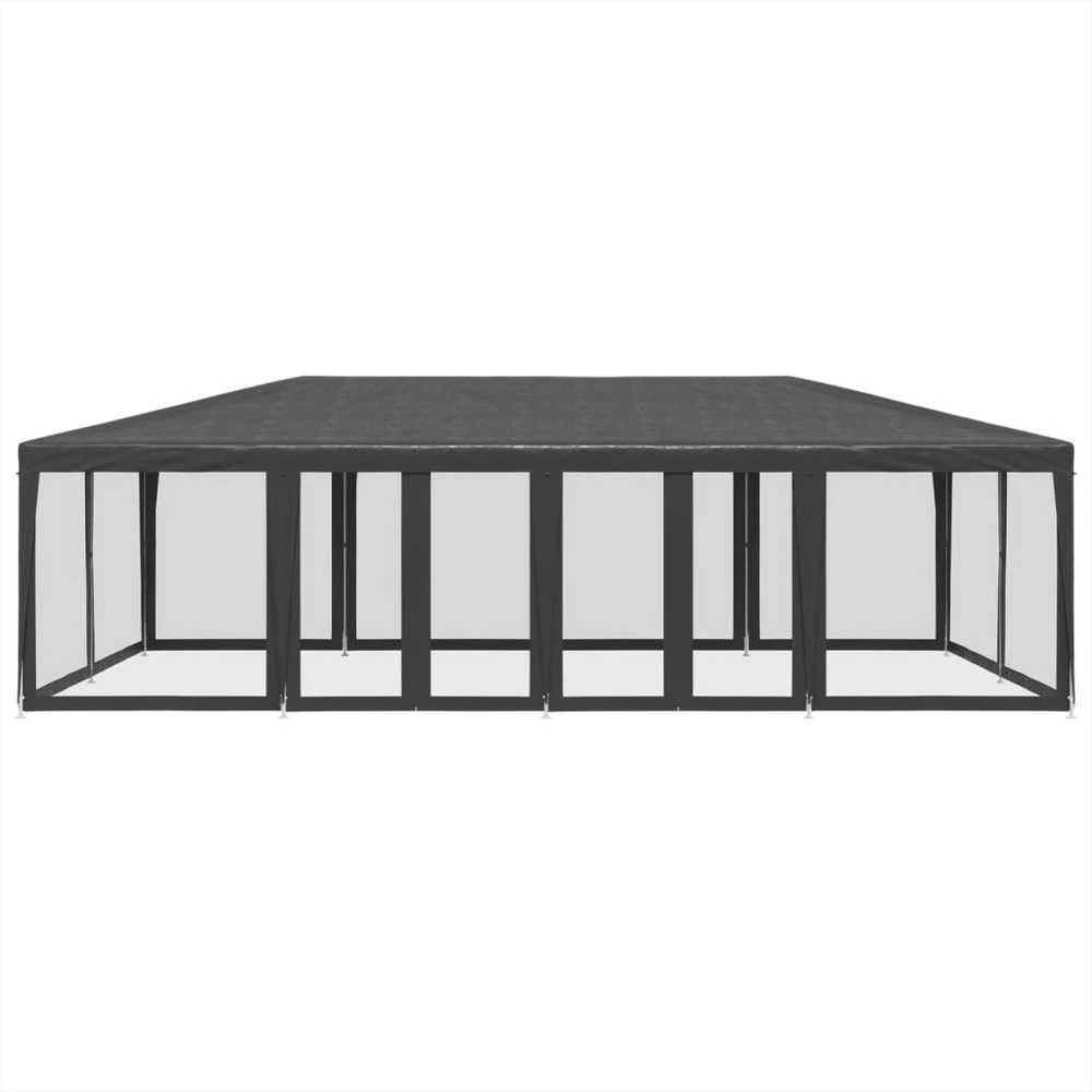 Proginė palapinė su 12 sienomis, antracito, 8x4m, HDPE