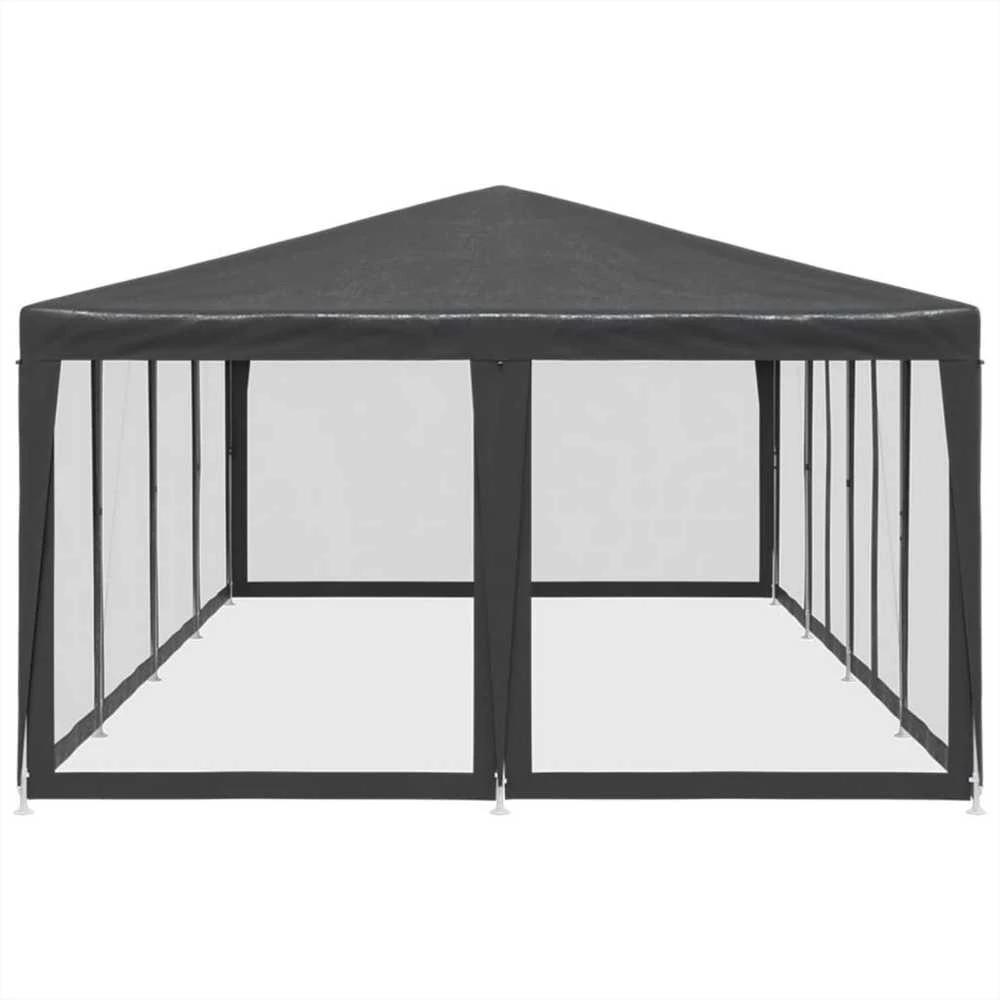 Proginė palapinė su 12 sienomis, antracito, 8x4m, HDPE