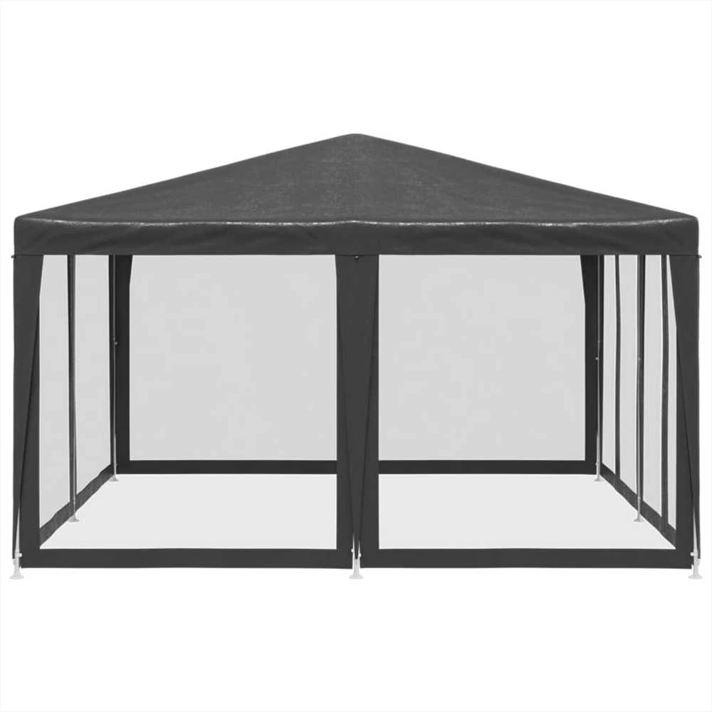 Proginė palapinė su 8 sienomis, antracito, 4x4m, HDPE