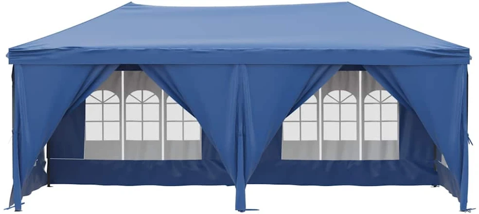 Proginė palapinė su šoninėmis sienomis, mėlyna, 3x6m