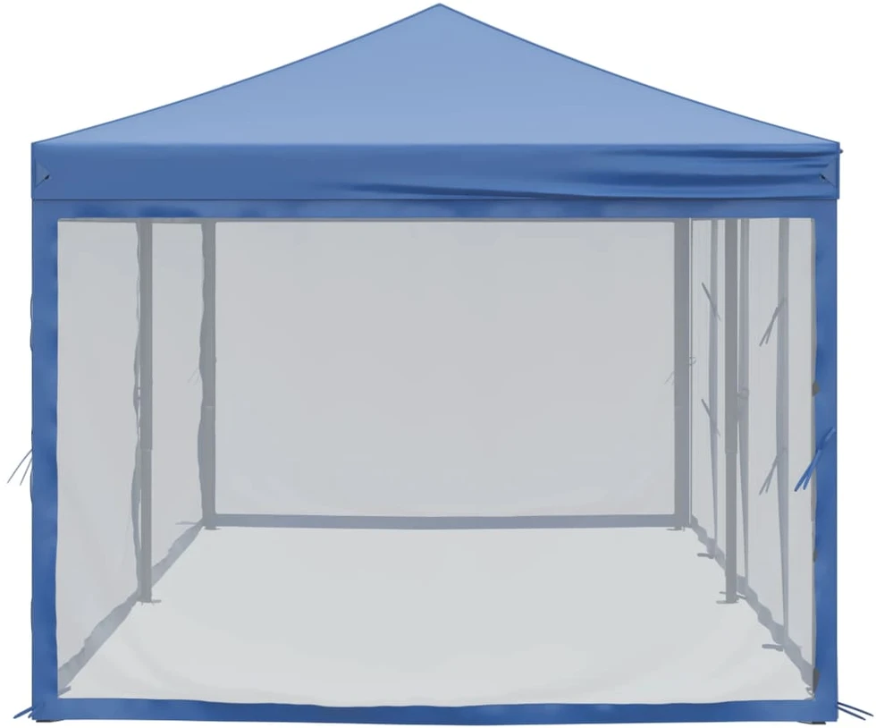 Proginė palapinė su šoninėmis sienomis, mėlyna, 3x6m