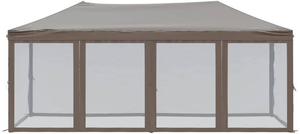 Proginė palapinė su šoninėmis sienomis, taupe, 3x6m